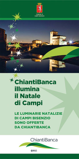 Striscione sponsorizzazione illuminazione Natalizia Campi Bisenzio