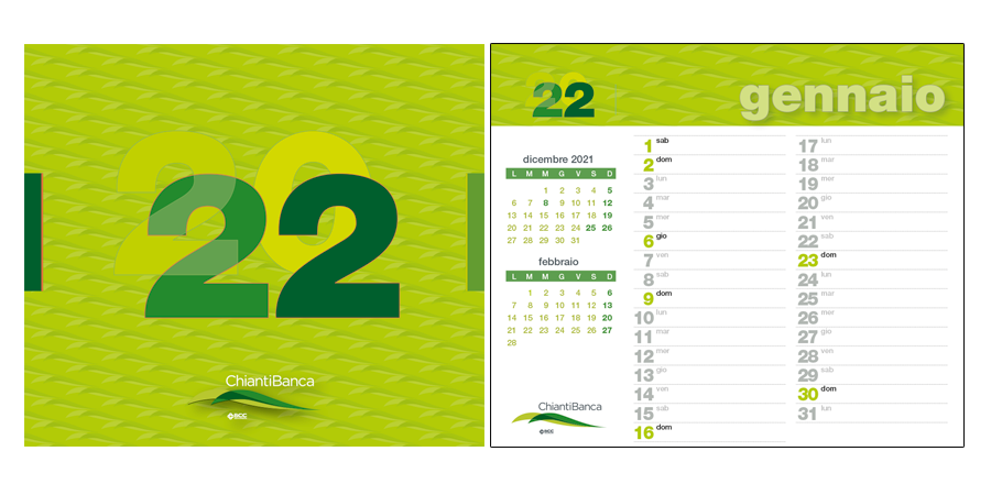 Calendario scrivania 2022